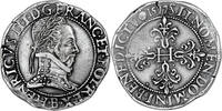 France Franc au col plat Coin France - Henri III - Franc Col Plat - 1577 B Rouen -