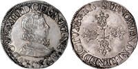 France Demi Franc tête nue Coin France - Louis XIII Demi-Franc à la tête nue adolescente - 1616 C St Lô - 1610-1643 -