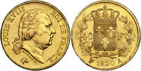 France 40 francs Coin France - Louis XVIII - gold - 40 Francs or - 1820 / var 2/1 - A Paris - 5474 examples -