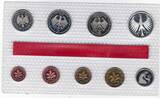 Deutschland - BRD 10,68 DM 1974 D, F - Kursmünzensatz KMS 1 Pfennig bis 5 Mark, 2. Wahl UNC