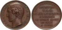 Frankreich Bronzemedaille - Ludwig XVIII., 1814-1824. (v. Borrel) Eröffnung der Bahnlinie Paris-Rouen -