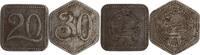 Deutschland - Hamburg 20 und 30 Pfennig Hamburger Hochbahn, Lot von 2 Makren, Alster-Schwan -