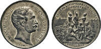 Deutschland - Bayern Zinnmedaille - (v. Sebald). Maximilian II., 1848-1864. Übungslager bei Augsburg. -