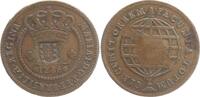 Brasilien - Maria I., 1786-1816. Mit Gegenstempel Wappen Potugal 40 / 80 Reis o.J. (1786) ss