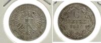 Frankfurt, Stadt - 6 Kreuzer 1866 Kursmünze vz+ 17.34 £  +  20.81 £ shipping