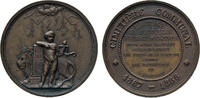 Belgien - Bronzemedaille (v. Ch.Wiener) Leopold II., 1865-1909. Bürgermeister Saint Genois J. A. Mullie -