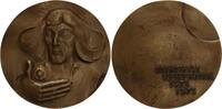 Polen - Bronzemedaille schwere, modern gestaltete Medaille a. d. 500. Geburtstag v. Nikolaus Kopernikus -