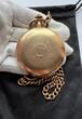 GERMANY GOLD Pocket watch and chain ca 1910 NOMOS Glashütte No.641, punch watch case and chain, fully fuctional XF+