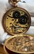GERMANY GOLD Pocket watch and chain ca 1910 NOMOS Glashütte No.641, punch watch case and chain, fully fuctional XF+