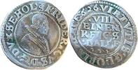 GERMANY Schleswig-Holstein-Gottrop 1/8 Thaler ST FREDERICK III. Schleswig, slightly bent -