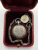 AUSTRIA WIEN Medal und Taschenuhr The first Austrian Federal shooting 1880 Vienna rarities Pocket watch with medal -