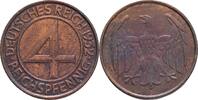 GERMANY Weimarer rep. 4 Pfennig 1932 G Weimarer rep. mint Münich XF 9.54 £  +  30.34 £ shipping