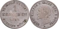 GERMANY SACHSEN-COBURG GOTHA 1 Groschen ERNEST II. mint Dresden -