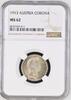 AUSTRIA 1 CORONA 1913 FRANZ JOSEPH I. mint Vienna NGC MS 62 56.35 £  +  30.34 £ shipping