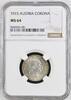 AUSTRIA 1 CORONA 1915 FRANZ JOSEPH I. mint Vienna NGC MS 64 58.09 £  +  30.34 £ shipping