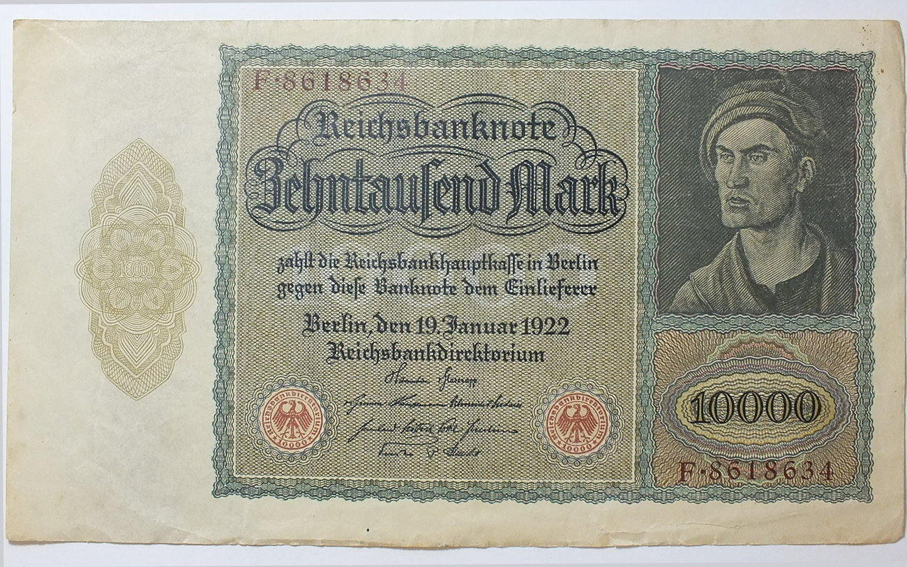 Deutschland 10000 Mark 1922 Ro 69 A 3 