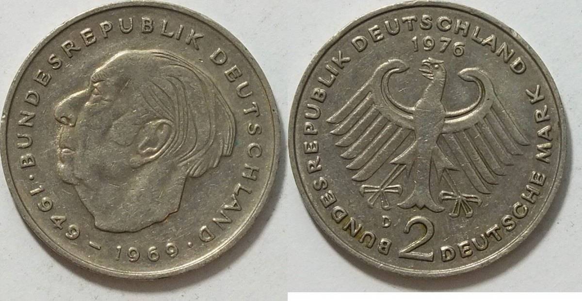 Сколько стоила немецкая марка. Бундесрепублик Дойчланд монеты. 2 Deutsche Mark 1979. Монета Bundesrepublik Deutschland 1990. Монета Бундесрепублик Дойчланд 1969.