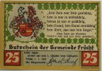 Deutschland 25 Pf Gemeinde Frücht -