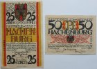 Deutschland 25 und 50 Pf Hachenburg -