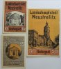 Deutschland 10, 25 50 Pf Neustrelitz auf 50 PF befinden sich Klebstoffreste -