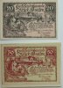 Österreich 20 und 50 Heller Brück-Waasen -