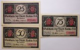 Kahla 25, 50, 75 Pf 1921 1 2.60 £ Tax included +  7.80 £ shipping