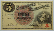 Schweden 5 Kronen 1951 1 30.37 £ Tax included +  12.57 £ shipping