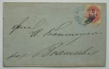 Preussen 1 Gr. 1 Gr. ros/blauer Hannover Stempel - Osnabrück- etwas verwischta. Brief nach Bram -