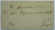 Mecklenburg - Schwerin Vorphiliatelie Lübz. 17.Oct. 1826, zweizeiliger L-Stpl. a. Brief n. Parchim -