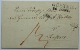 Mecklenburg - Schwerin Vorphiliatelie Güstrow 26. Juni zweizeiliger L-Stpl a. Brief von 1846 n. Rostock, -