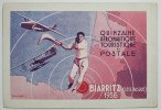 Bund Heuss 8 Pf vom Unterrand mit Machinenstempel Hamburg 12.2.57 -