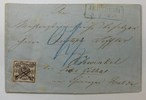 Braunschweig Brief aus Jerxheim mit dekorativem Federkreuz auf Briefhülle Michel Nr. 8 a -