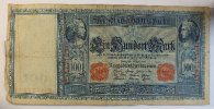 Deutsches Reich 100 Mark 1910 Rosenberg Nr. 43 a, Serie E, Papier weiss ... 2.60 £ Tax included +  7.80 £ shipping