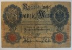 Deutsches Reich 20 Mark 1914 Rosenberg Nr. 47 b, Serie P, Unterdruck H K... 2.60 £ Tax included +  7.80 £ shipping