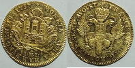 Hamburg Dukat 1757 IHL Mit Titel Franz I. sehr seltener Jahrgang VF
