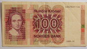 Norwegen 100 Kronen Standard Catalog of Worldpaper Money Nr. 43 d -
