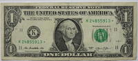 USA 1 $ STAR NOTE mit Stern selten Serie K -