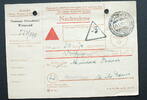 Deutschland Nachnamekarte vom 25.1.45 über 30,70 RM gelocht -
