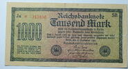Weimar 1000 Mark 1922 Rosenberg Nr. 75 d, WZ: Dornen, KN rot, FZ: SB geb... 1.30 £ Tax included +  7.80 £ shipping