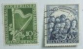 Berlin Michel Nr. 72 und 73 Wiederaufbau der Philharmonie -