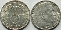 3. Reich 2 RM 1938 B ss-vz 10.33 £ Tax included +  12.57 £ shipping