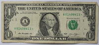 USA 1 $ mit Stern selten Serie A -