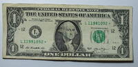 USA 1 $ Ersatz / Sternennote Serie 2013, San Franzisco Kalifornien Buchstabe L -