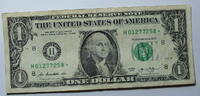 USA 1 $ Ersatz / Sternennote Serie 2013, St. Louis Missouri, Buchstabe H -
