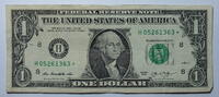 USA 1 $ Ersatz / Sternennote Serie 2013, St. Louis Missouri, Buchstabe H -