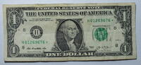 USA 1 $ Ersatz / Sternennote Serie 2013, St. Louis Missouri, Buchstabe H -