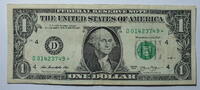 USA 1 $ Ersatz / Sternennote Serie 2013, Cleveland Ohio , Buchstabe D -