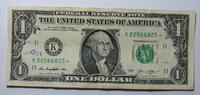 USA 1 $ Ersatz / Sternennote Serie 2013, Dallas Texas Buchstabe K -
