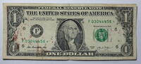 USA 1 $ Ersatz / Sternennote Serie 2013 Atlanta Georgia, Buchstabe F -