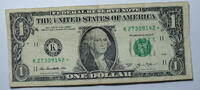 USA 1$ Ersatz / Sternennote Serie 2013, Dallas Texas Buchstabe K -
